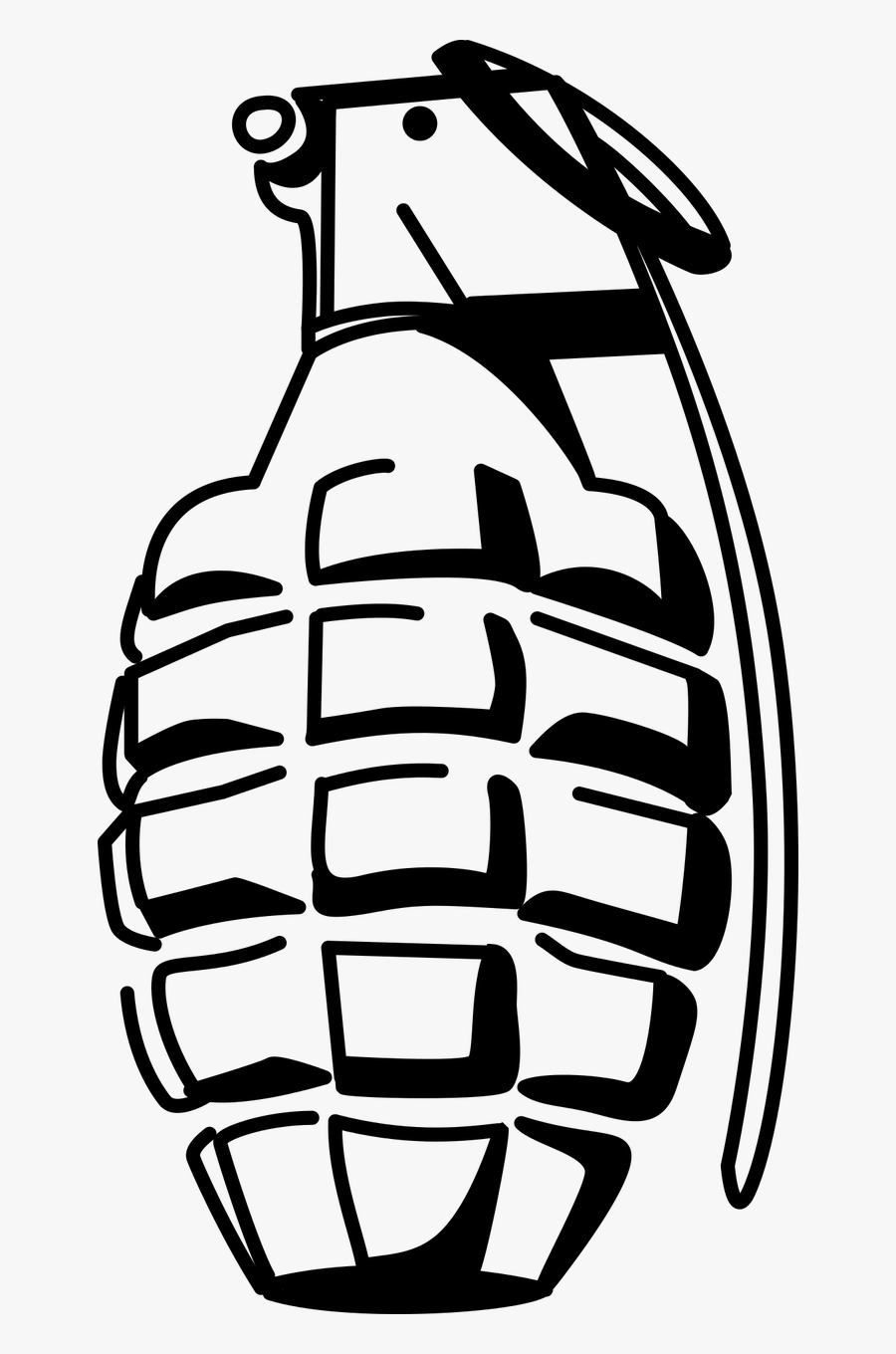 Grenade Hand Grenade Mk2 - Grenade Vector Png, Transparent Clipart