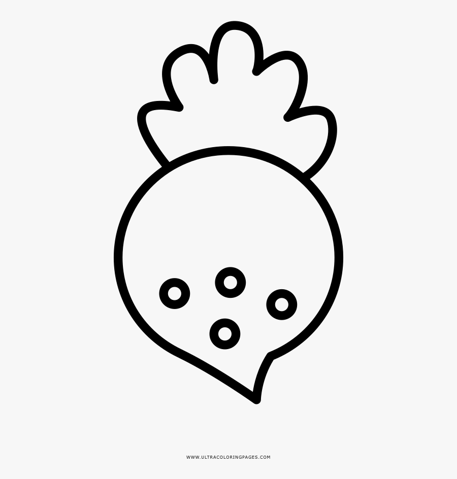 Beet Coloring Page - Line Art, Transparent Clipart