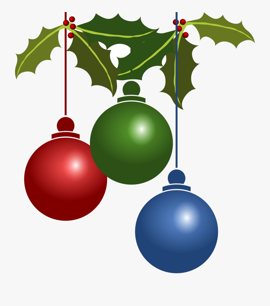 Decorations, Holly, Free, Color, Christmas, Balls, - Holiday Decorations Clipart, Transparent Clipart