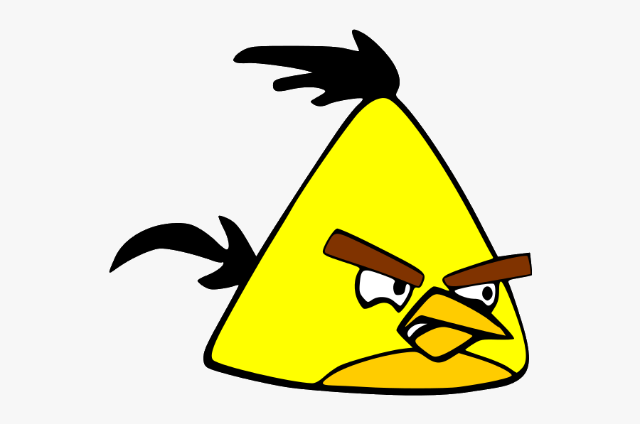 Yellow Bird Angry Birds Characters - Angry Birds Black And White, Transparent Clipart