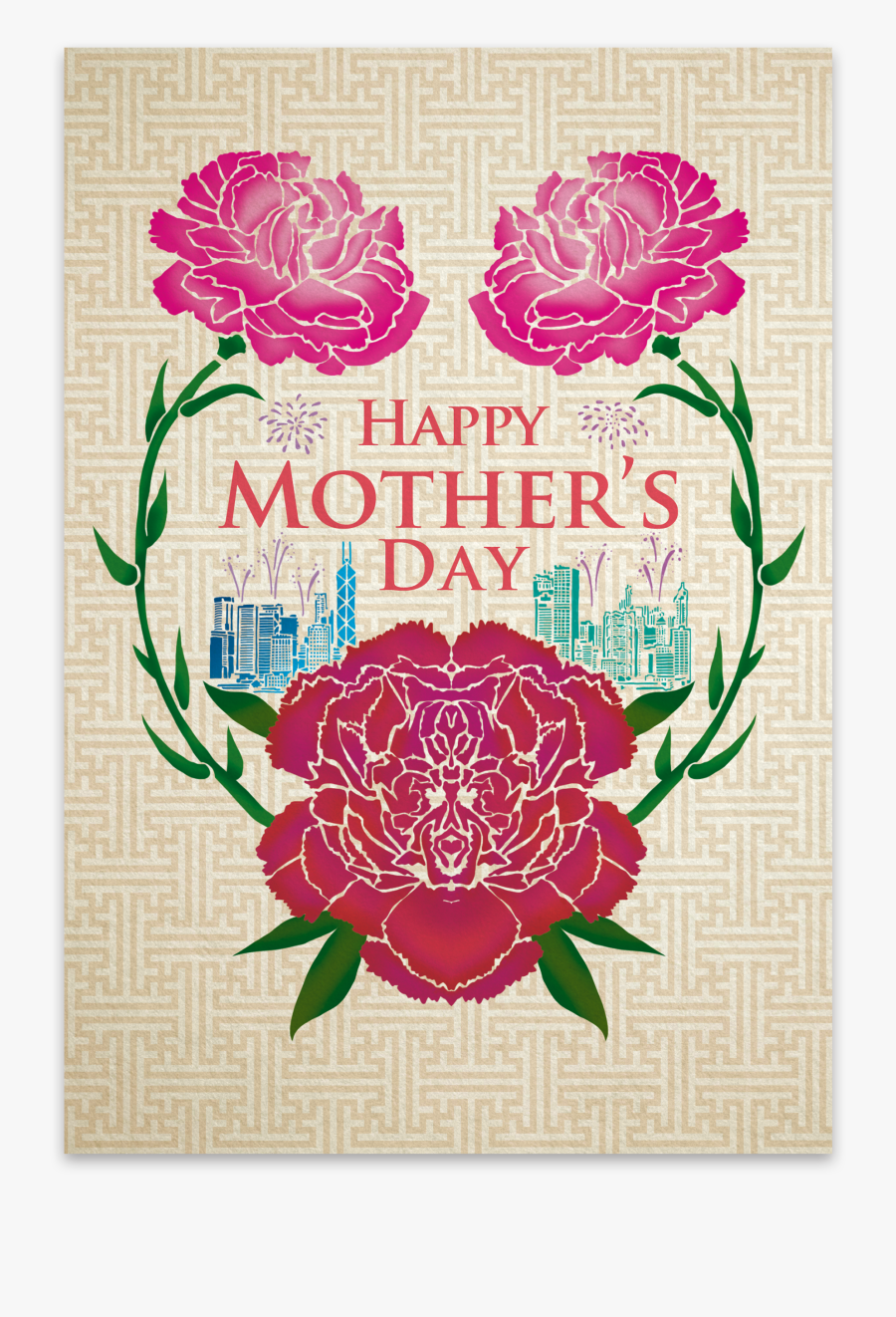 Hong Kong Gift Present Hk Themed Mothers Day Card - Greeting Card, Transparent Clipart