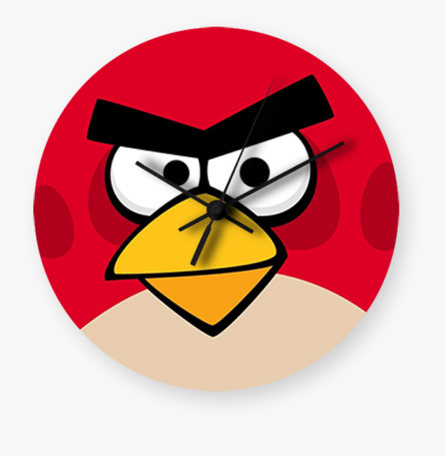Angry Bird Printed Wallclock - Angry Birds Red For Iphone, Transparent Clipart