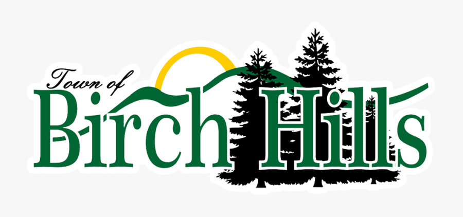 Town Of Birch Hills - Black And White Tree Clipart, Transparent Clipart