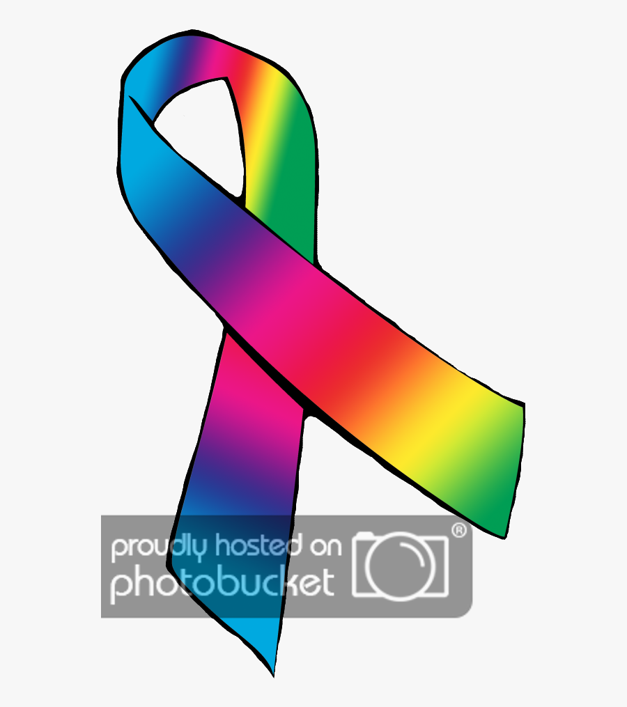 Clip Art Rainbow Awareness Ribbon - Superman Logo Without The S Png, Transparent Clipart