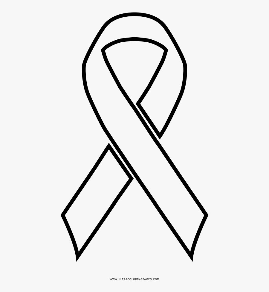 Awareness Ribbon Coloring Page Line Art , Free Transparent Clipart