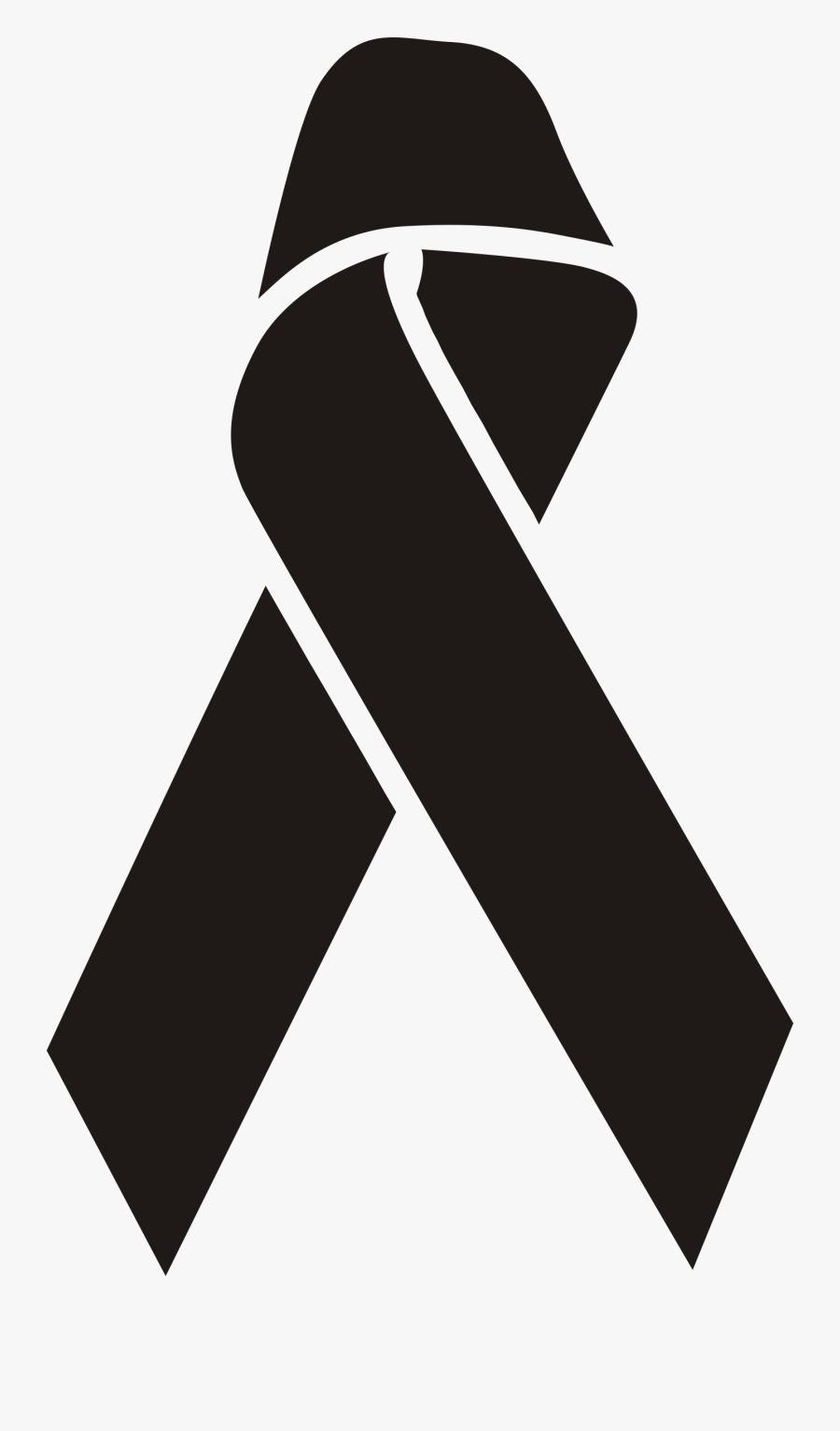 Awareness, Ribbon, Support, Black, Charity, Wiccan - Free Awareness Ribbon Svg, Transparent Clipart