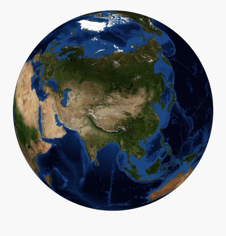 Satellite Image Of Asia, Transparent Clipart