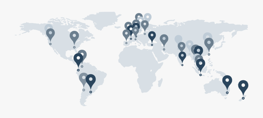 Auditdata Partners On World Map - World Map Black And White, Transparent Clipart