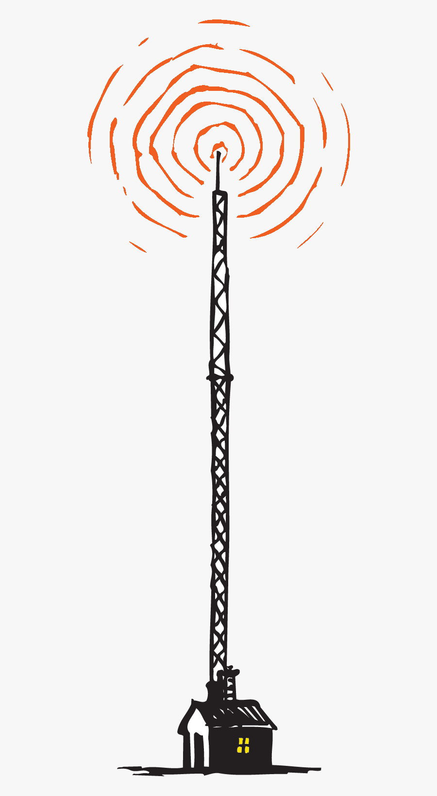 Color Version Radio Tower - Transparent Radio Tower Png, Transparent Clipart
