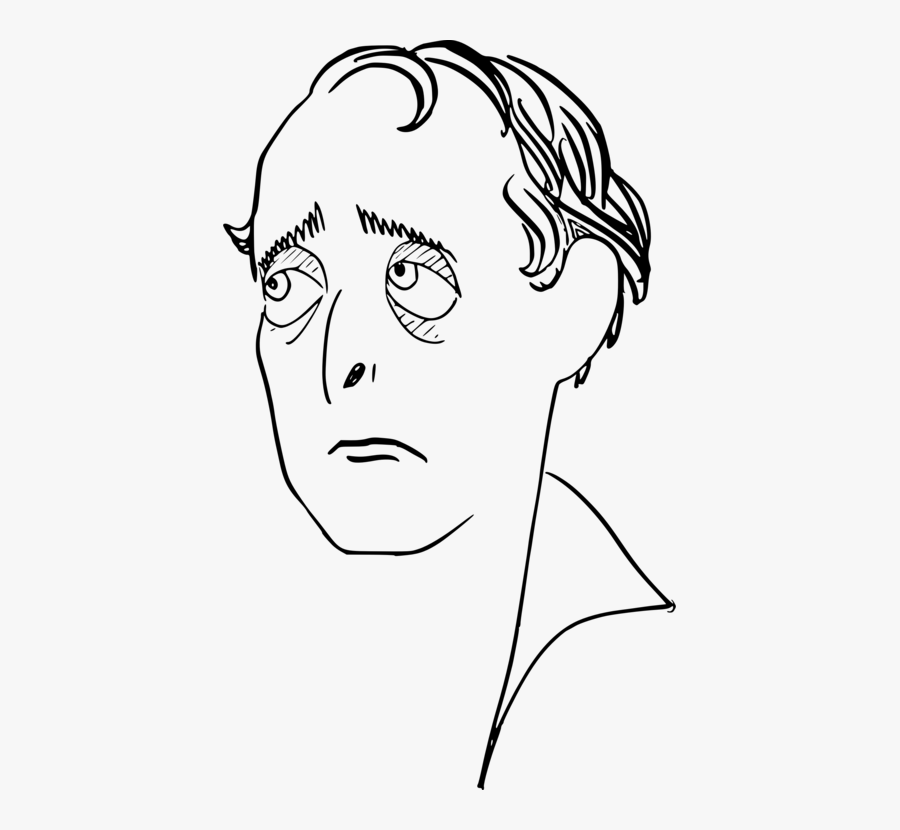 Drawn Smiley Face Png -sad Face Drawing - Sad Man Face Drawing, Transparent Clipart