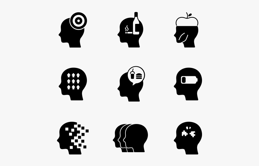 Mental Health And Disorder - Mental Health Icons, Transparent Clipart