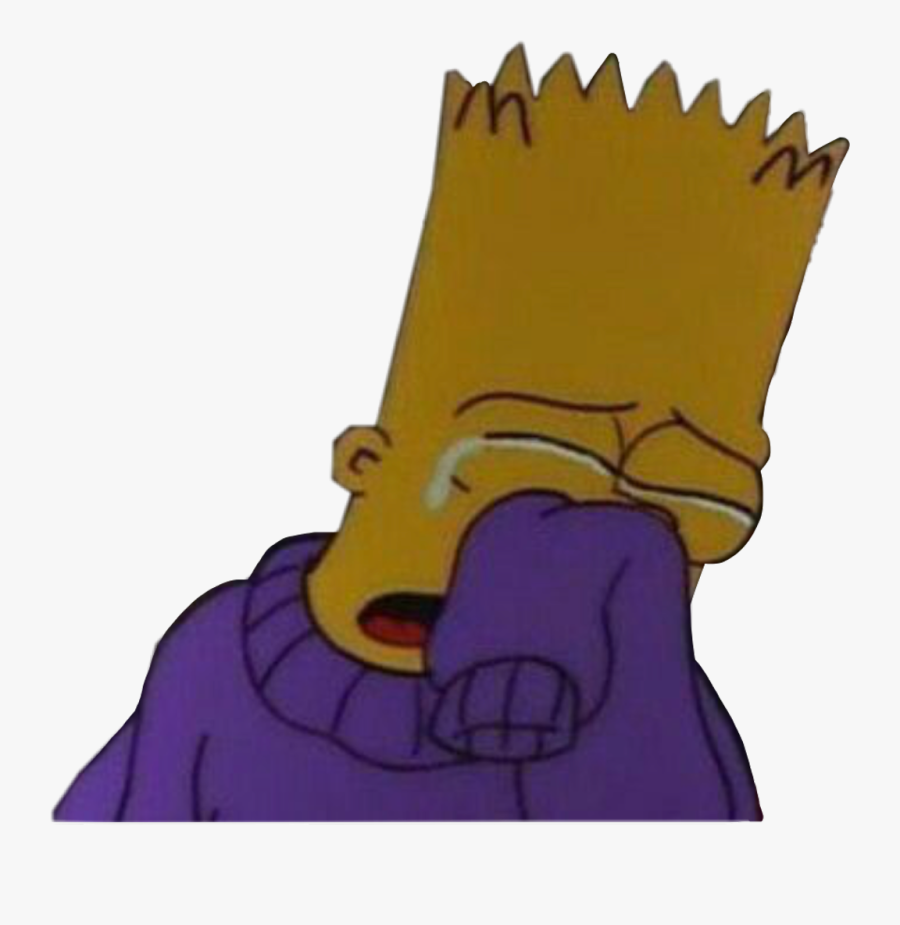 Sadness Clipart Major Depression - Aesthetic Bart Simpson Png, Transparent Clipart