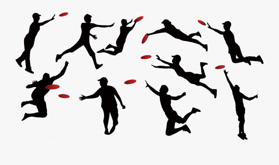 Ultimate Clip Art Transprent - Frisbee Player Ultimate Frisbee Silhouette, Transparent Clipart