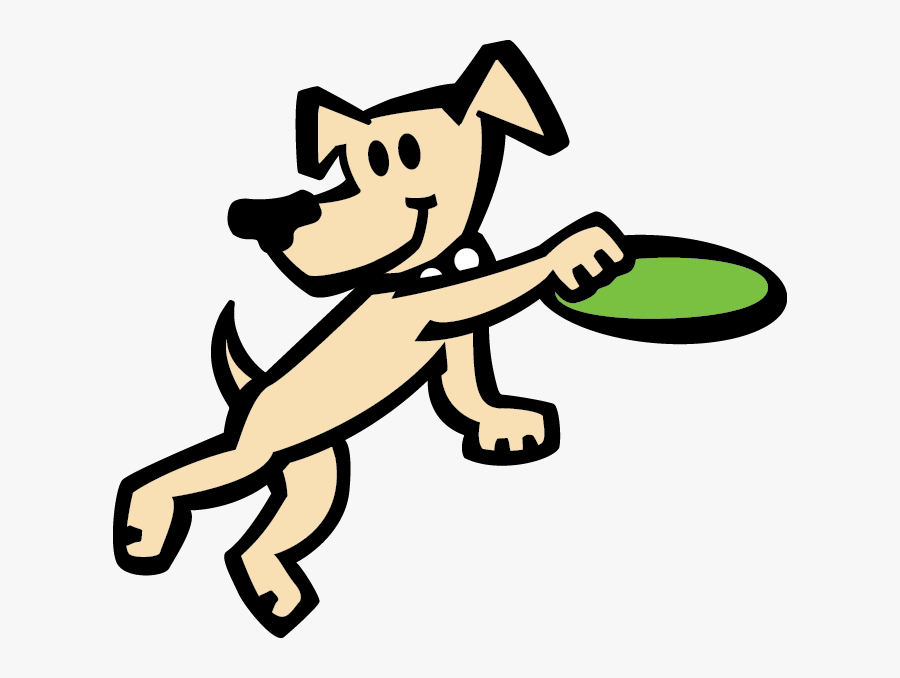 Transparent Leash Clipart - Dog Playing Frisbee Clipart, Transparent Clipart