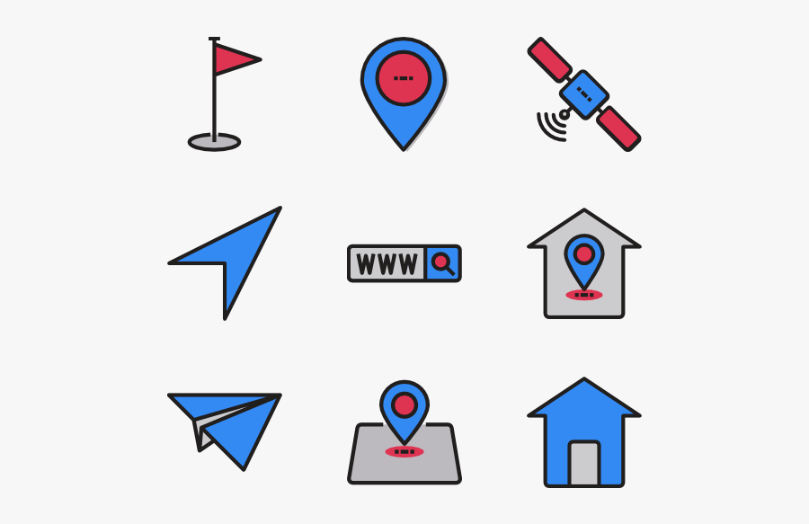 Sign,clip Art,diagram,illustration - Icon Addres, Transparent Clipart