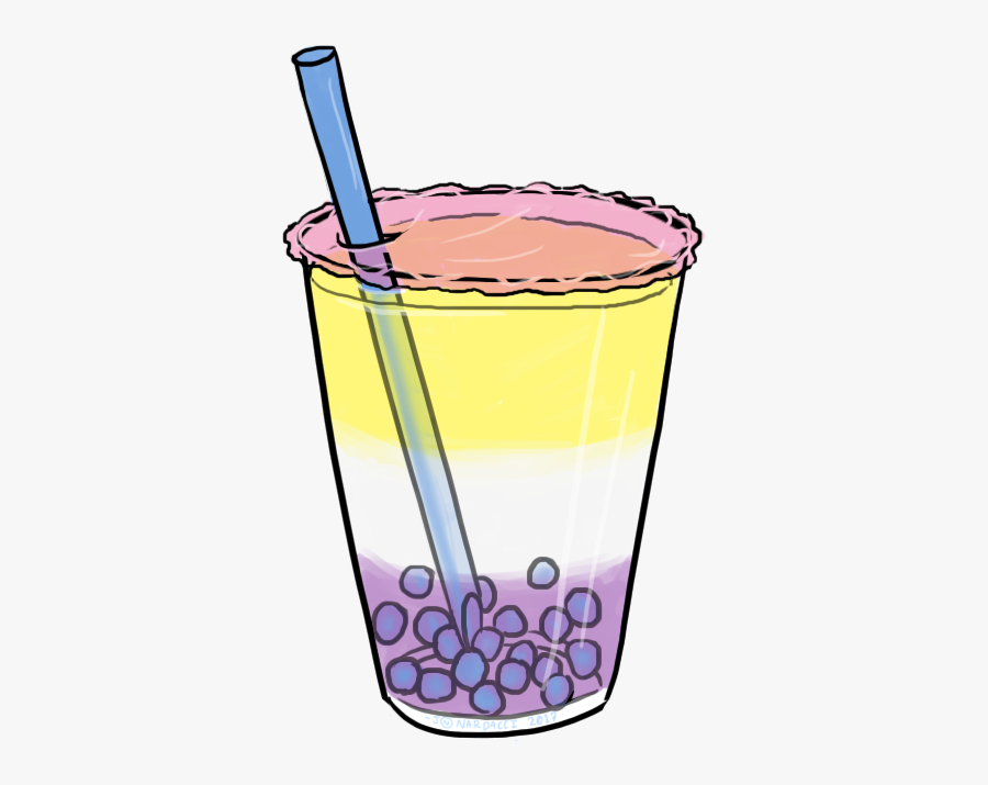 New Bigender Pride Boba, Requested By @dinofucker9000, Transparent Clipart