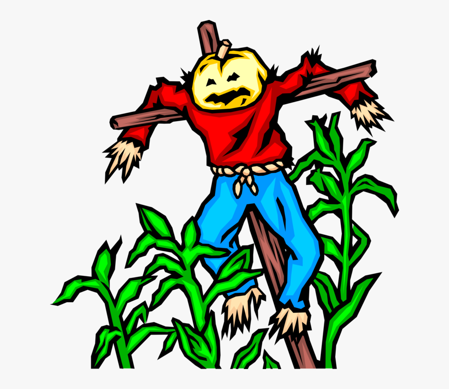Vector Illustration Of Fall Or Autumn Scarecrow With, Transparent Clipart