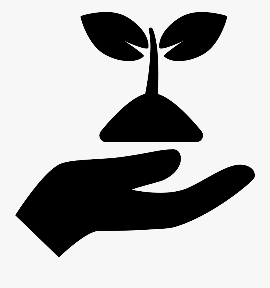 Hand Holding Up A Sprout - Hand Holding Plant Icon, Transparent Clipart