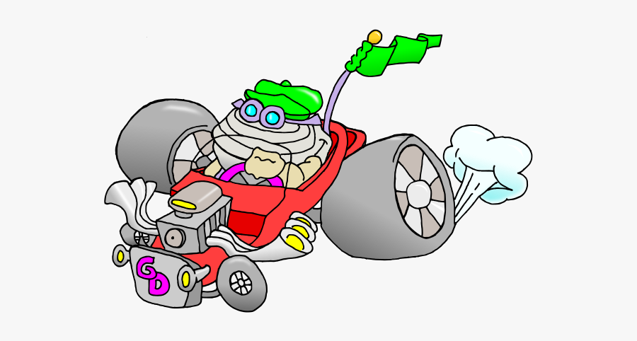 Hot Rod Clam - Cartoon, Transparent Clipart