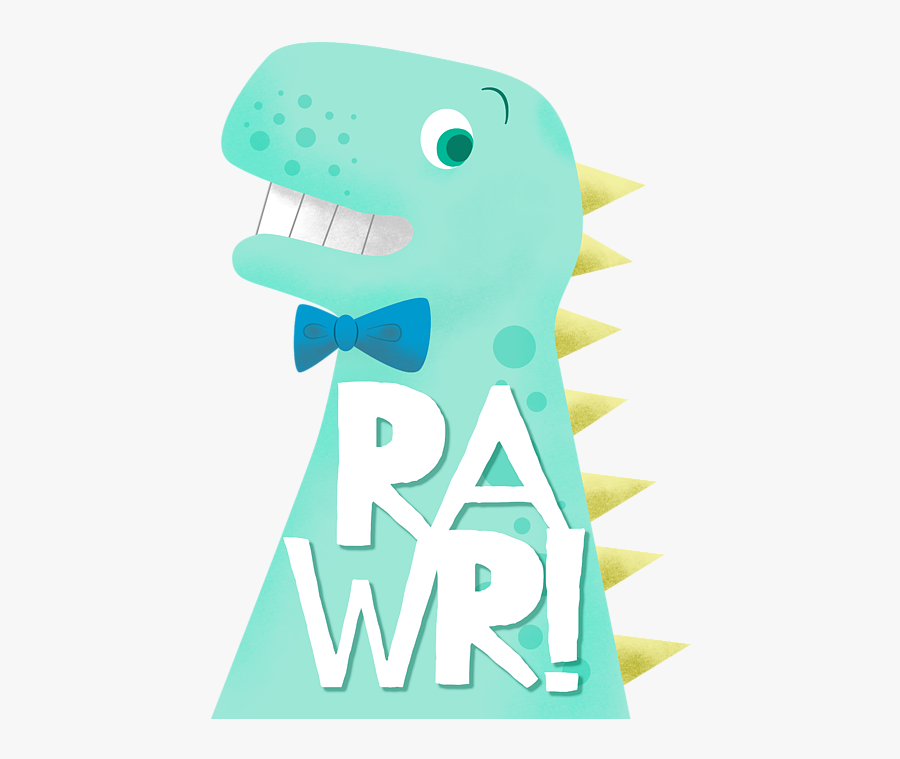 Dinosaur With Bow Tie Illustration, Transparent Clipart