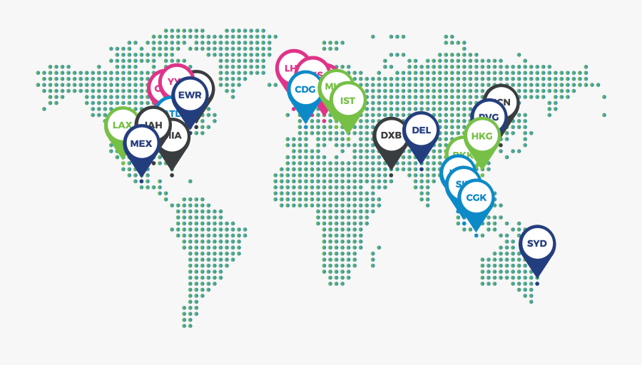 World"s Most Connected Airports, Transparent Clipart