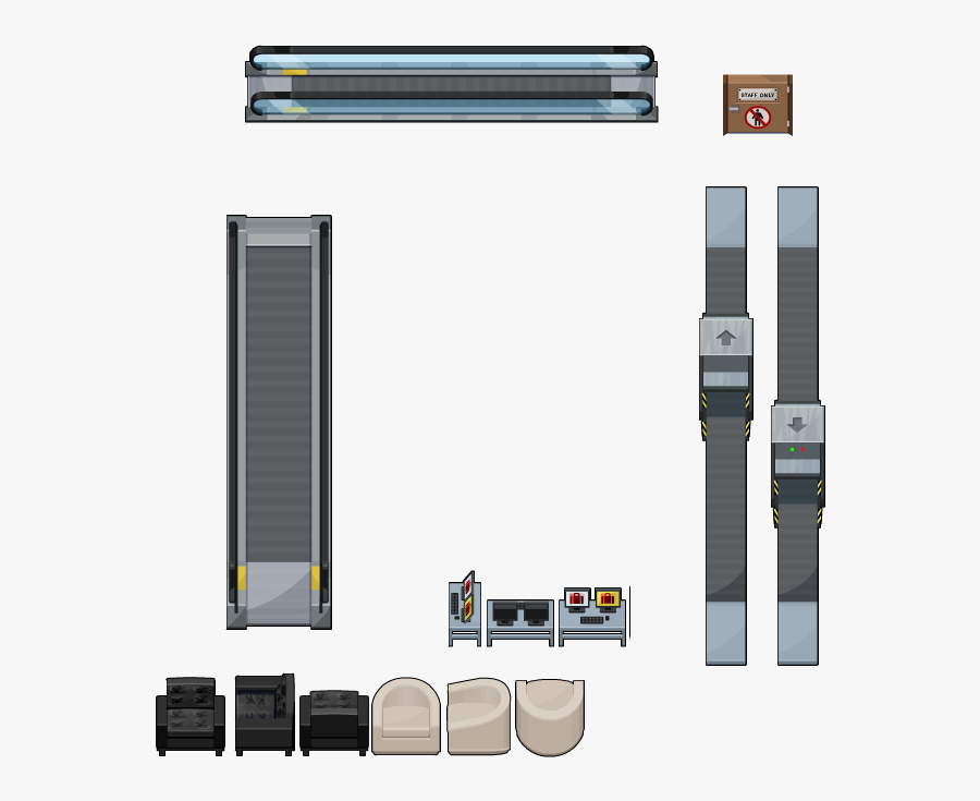 Clip Art Steam Community Travelators More - Remote Bag Scanner Simairport, Transparent Clipart