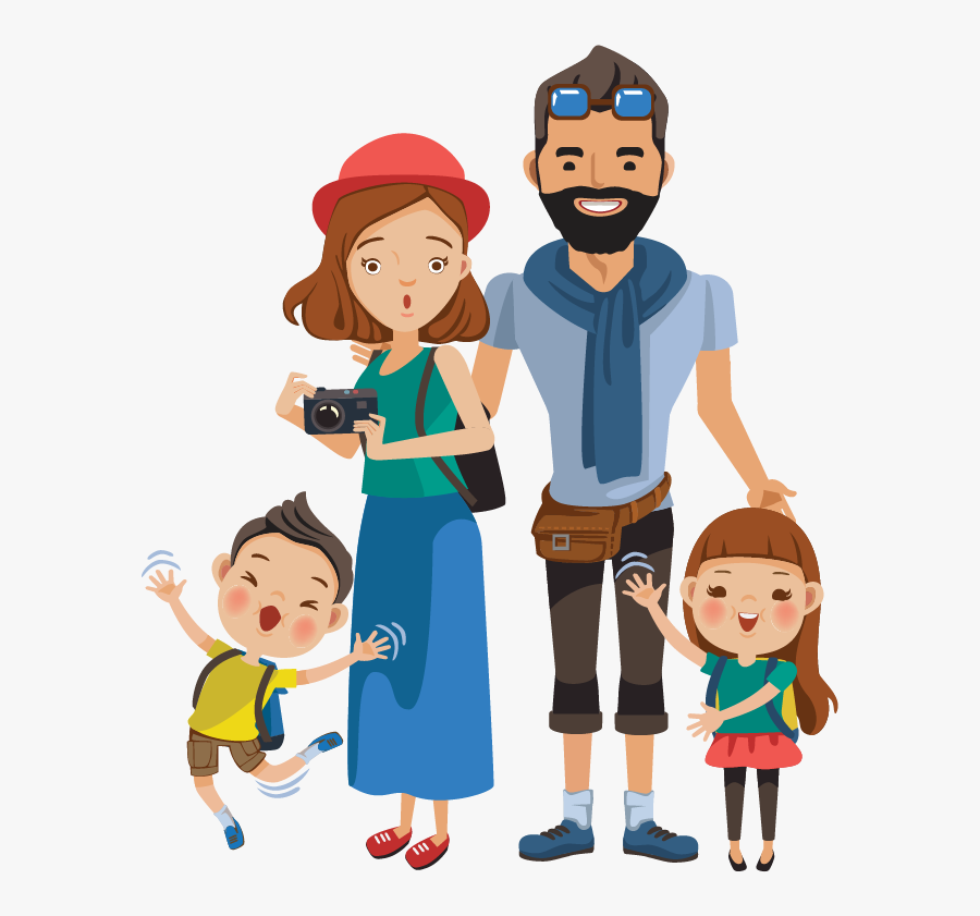 Airport Clipart Family Visit - Tourist Png, Transparent Clipart