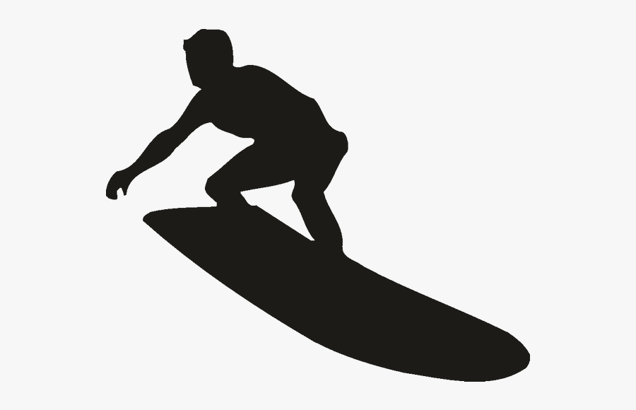 Surfing Silhouette Surfboard Clip Art - Surfer Sticker, Transparent Clipart
