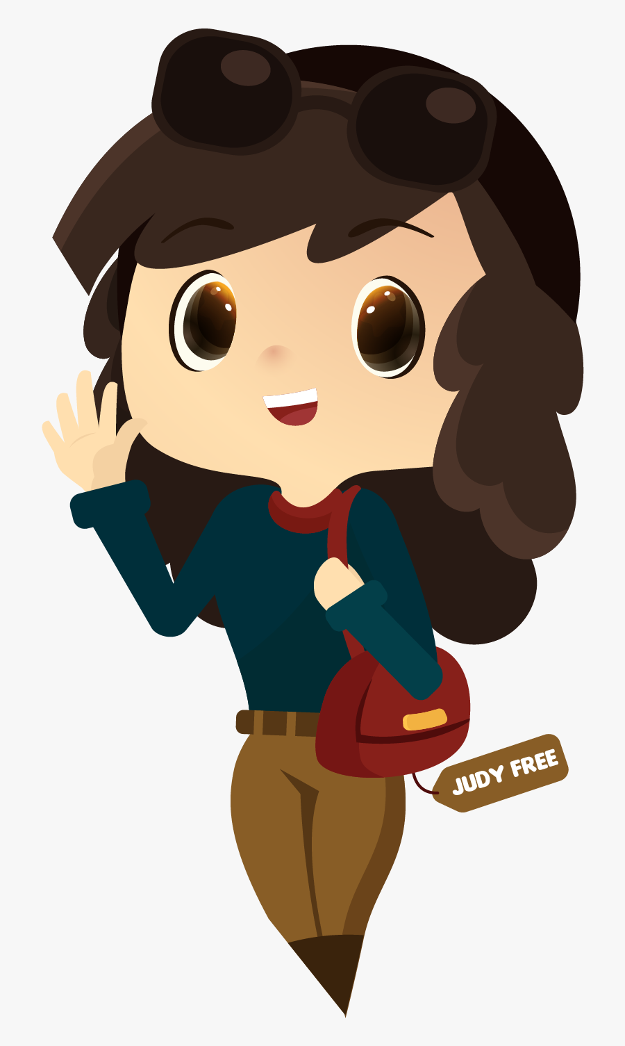 Travel Mascot, Transparent Clipart