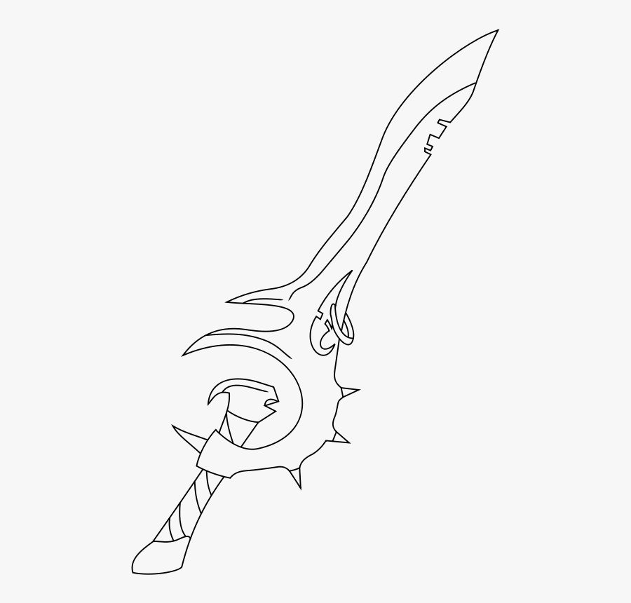Fantasy Greatsword 2 - Sword Lineart, Transparent Clipart