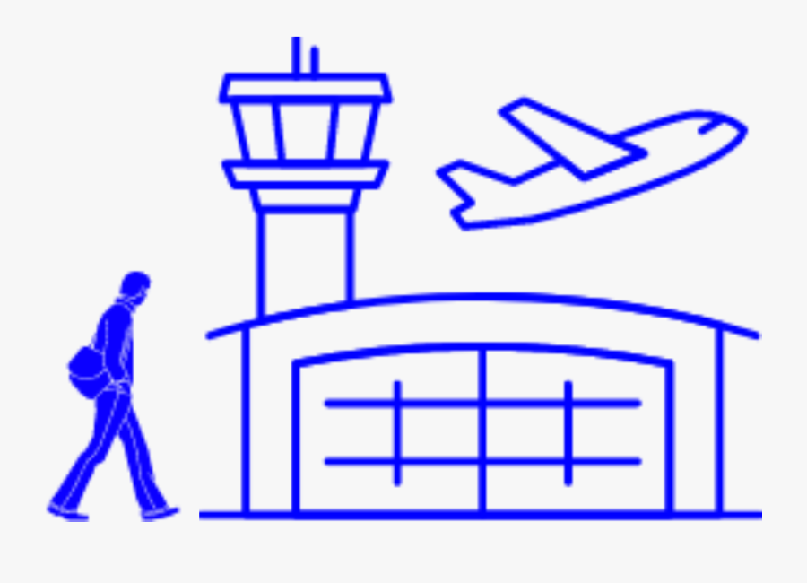 Man Walks Into An Airport, Transparent Clipart