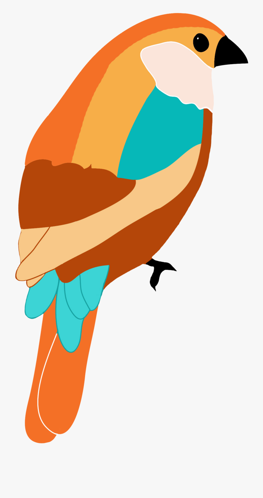 Bullfinch In Fantasy Colors, Transparent Clipart