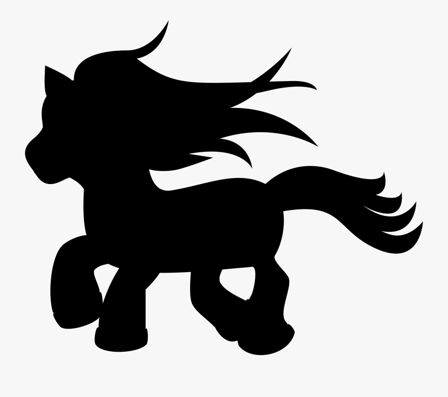 Fantasy Pony Silhouette Clip Arts - My Little Pony Silhouette, Transparent Clipart
