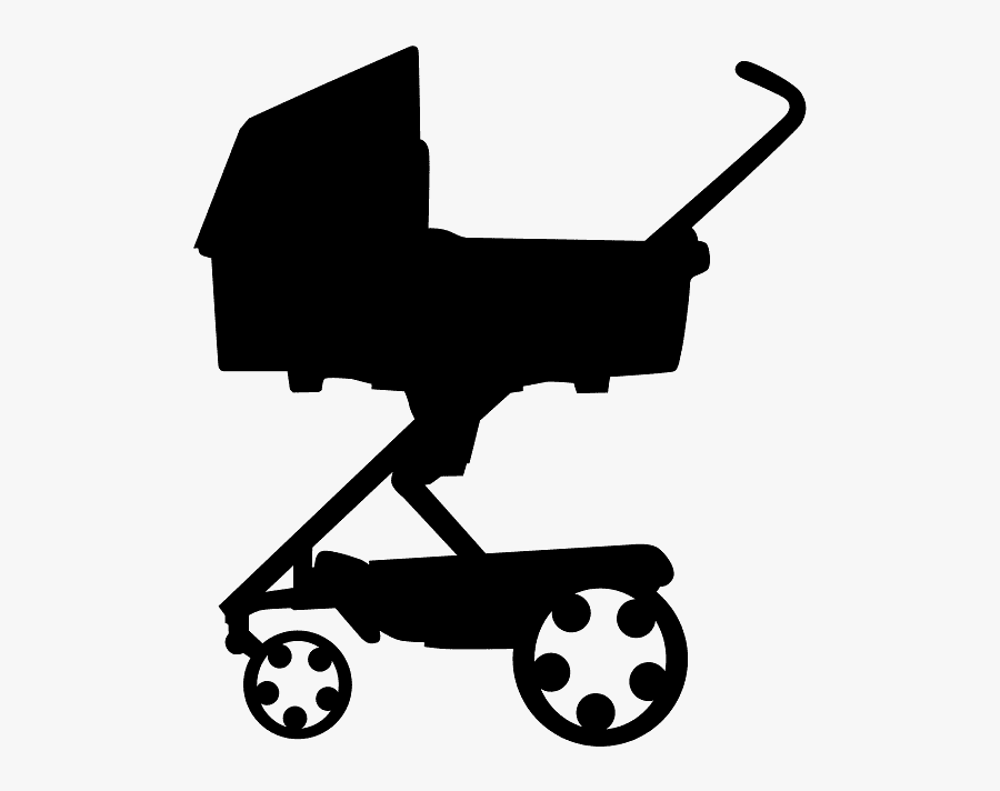 Stroller Silhouette, Transparent Clipart