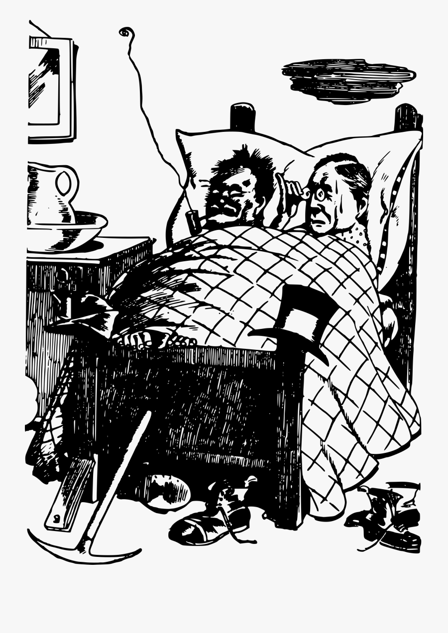 In Bed With The Boss Clip Arts - Zwei Männer Im Bett, Transparent Clipart
