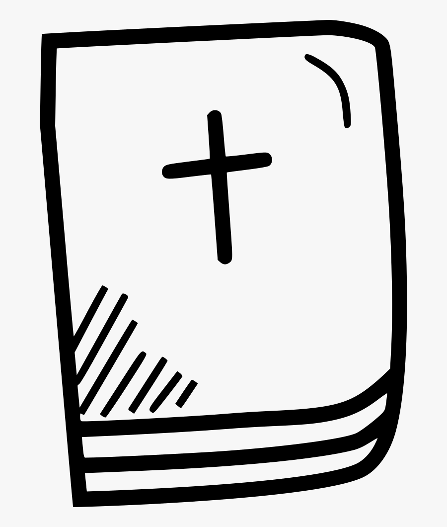 Bible Holy Christian Religious Book - Cross, Transparent Clipart