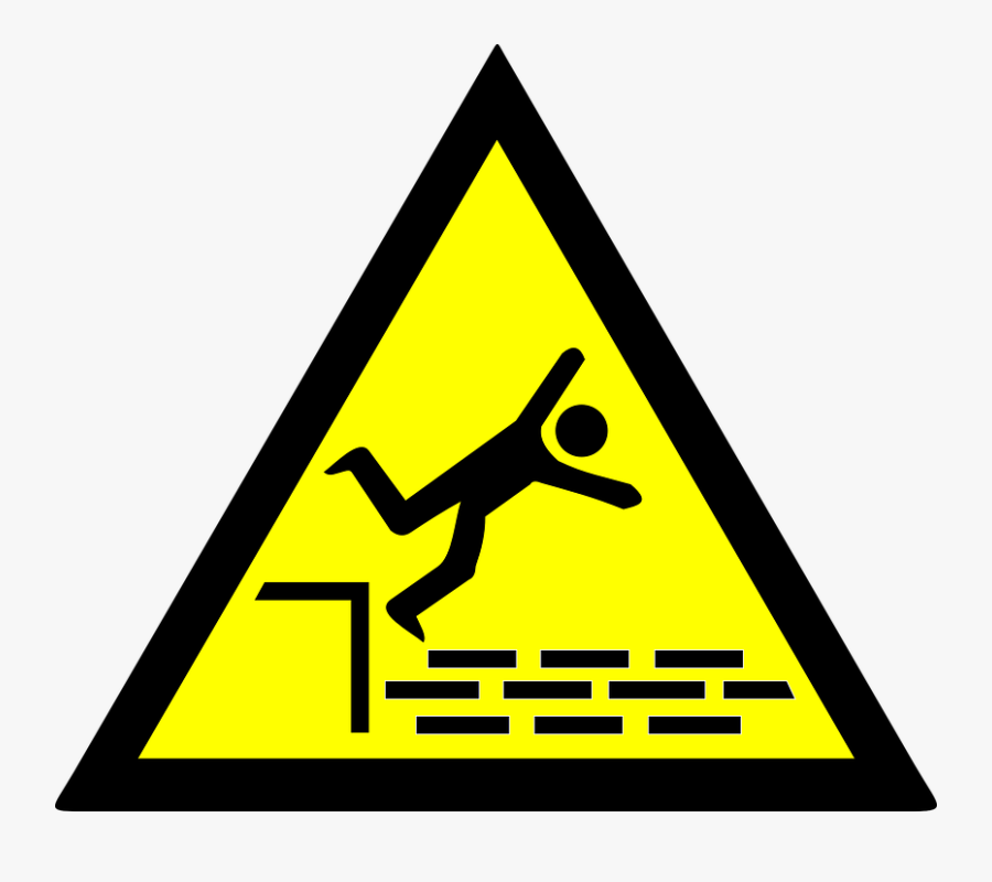 Dangerous New Boble Versions - Danger Of Falling Sign, Transparent Clipart