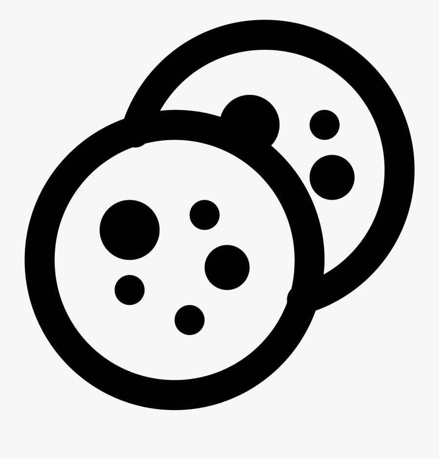 It Is An Image Of Two Overlapping Cookies - Cookies Ico, Transparent Clipart