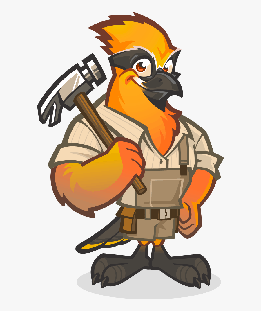 Clip Art For Carpenter Character - Mascot Character, Transparent Clipart