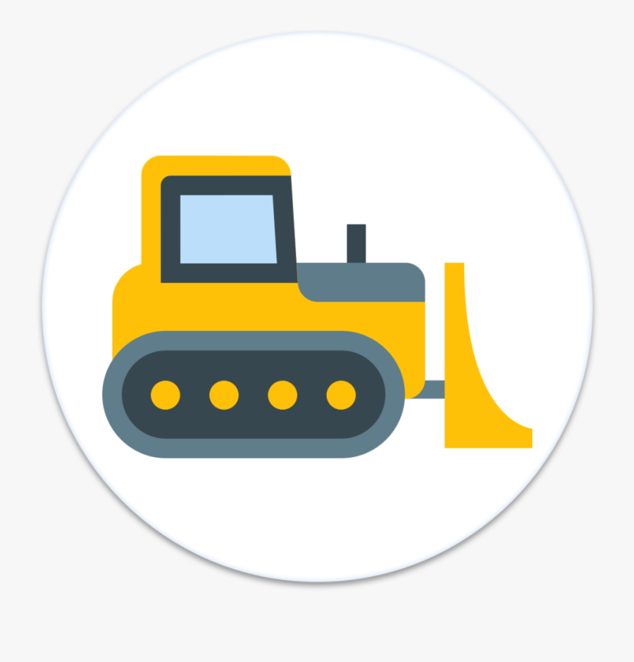 Bulldozer Flat Icon Png, Transparent Clipart