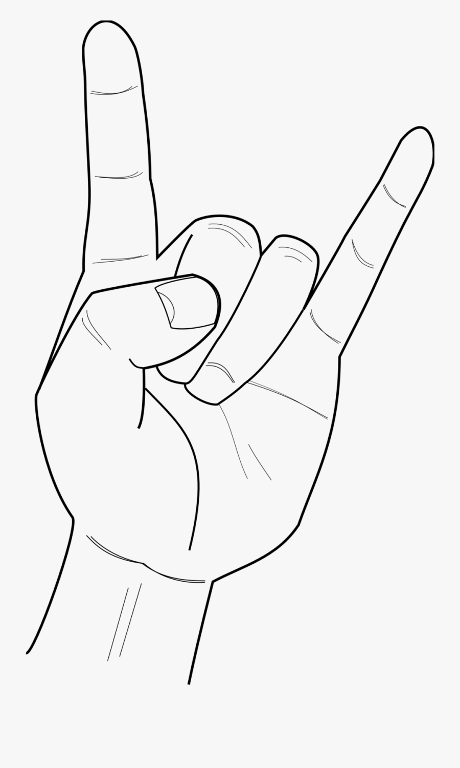 Metal Hand Sign Png, Transparent Clipart