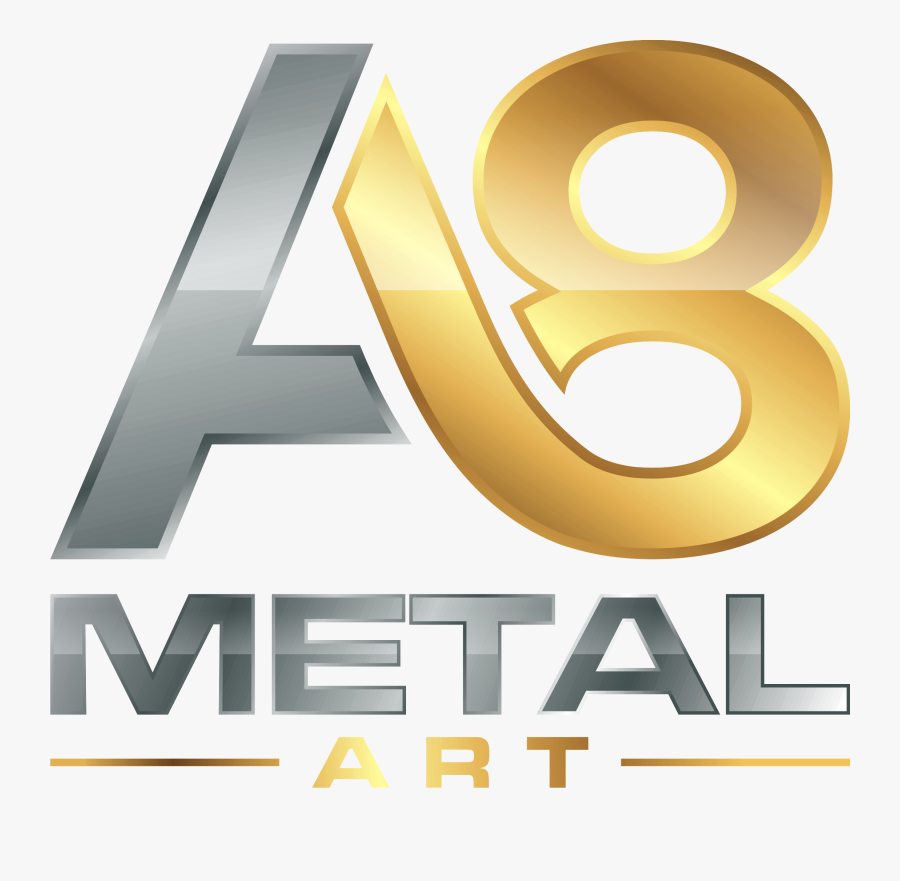 A8 Metal Art White Logo - A8 Logo, Transparent Clipart