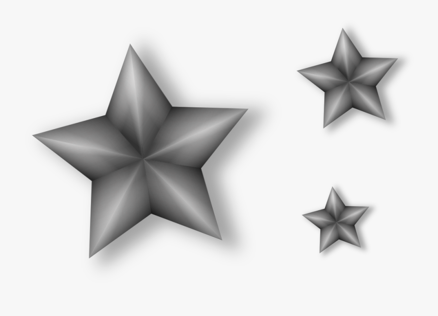 3 Metal Stars With Transparency - Metal Star Clip Art, Transparent Clipart