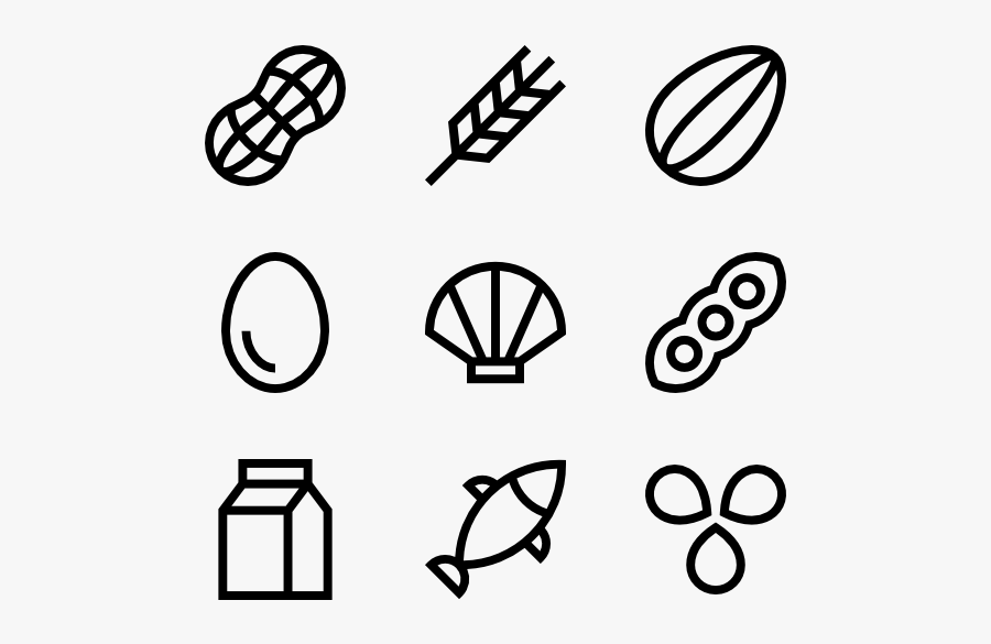 Allergenic Food - Hand Drawn Social Media Icons Png, Transparent Clipart