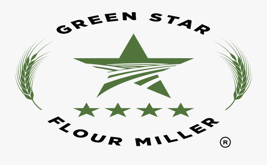 Green Star Flour Miller - Emblem, Transparent Clipart