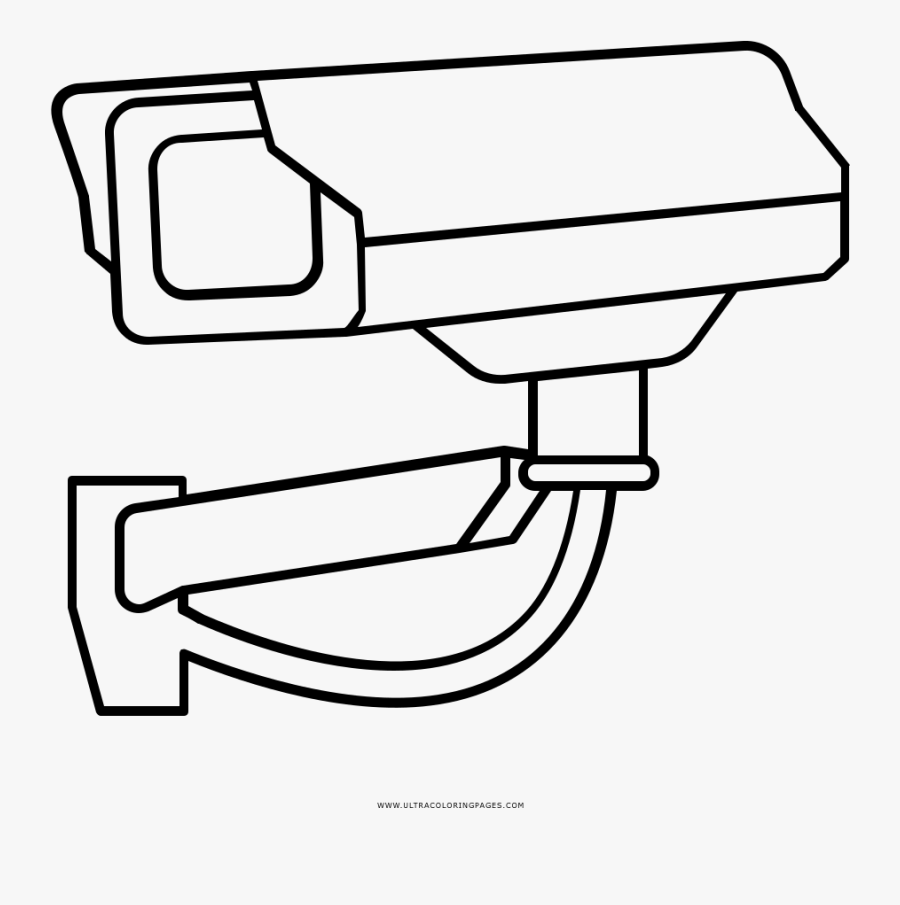 Security Camera Coloring Page - Security Camera Drawing, Transparent Clipart