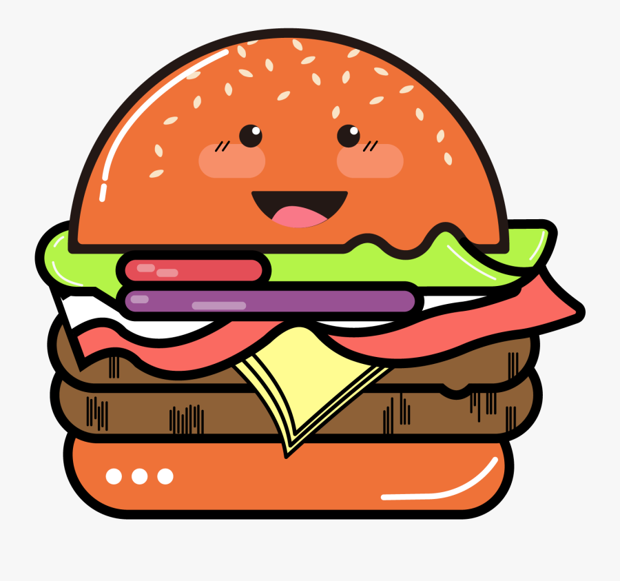 Transparent Gourmet Food Clipart - Burger Cartoon Clipart Png, Transparent Clipart