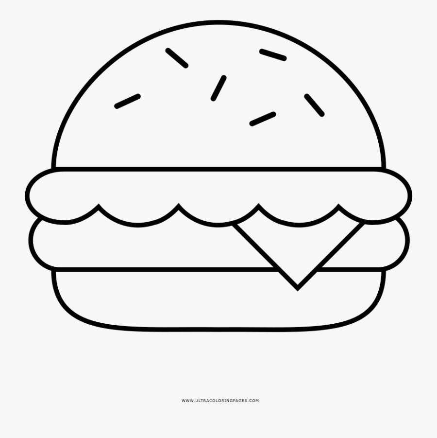 Cheeseburger Coloring Page - Hamburguesas Dibujos Para Colorear , Free