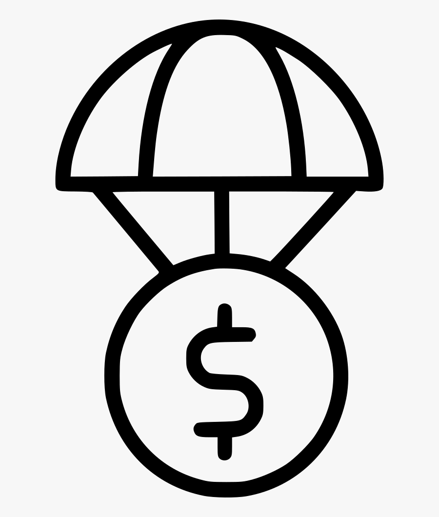 Parachute Dollar Sign - Parachute Dollar Vector Png, Transparent Clipart