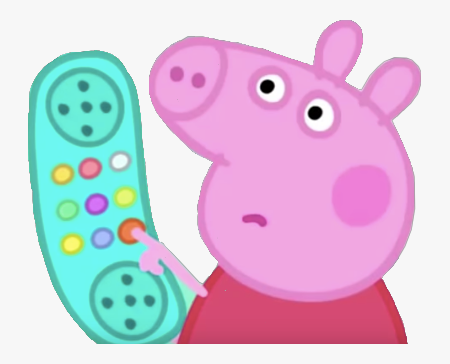 #peppapig #peppa-pig #vsco #freetoedit - Peppa Pig Phone Click, Transparent Clipart